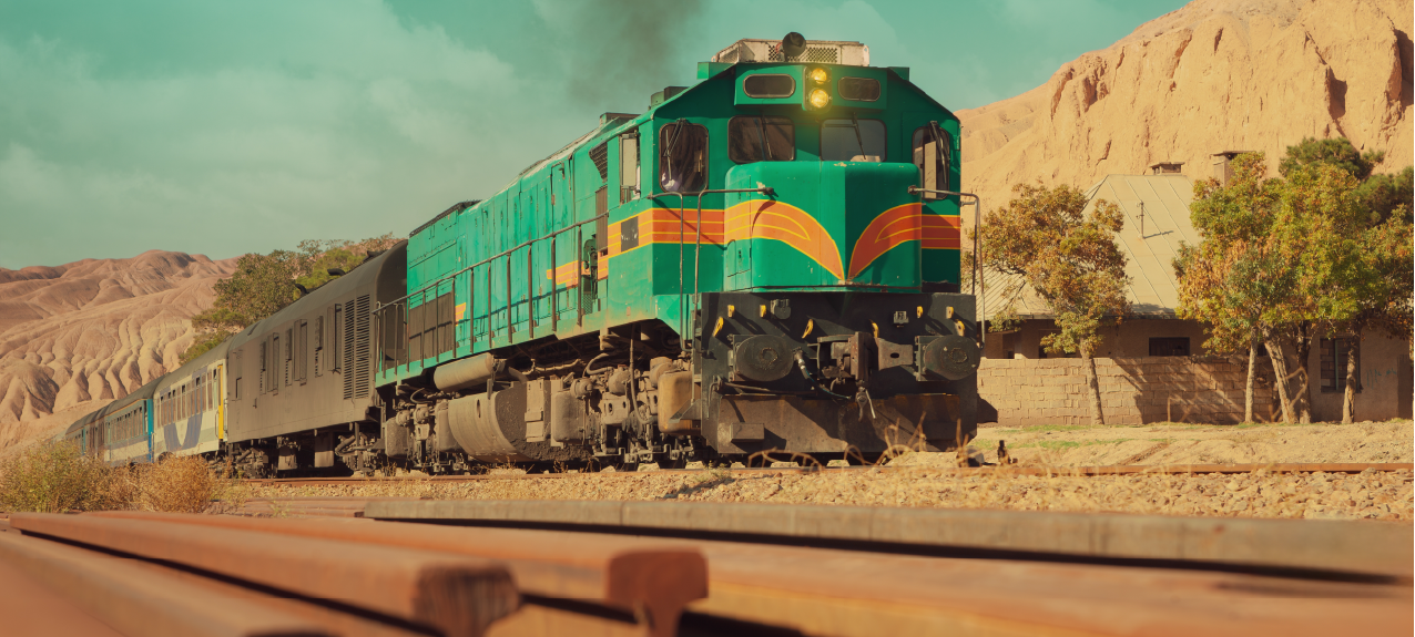 Rail green GM diesel locomotive